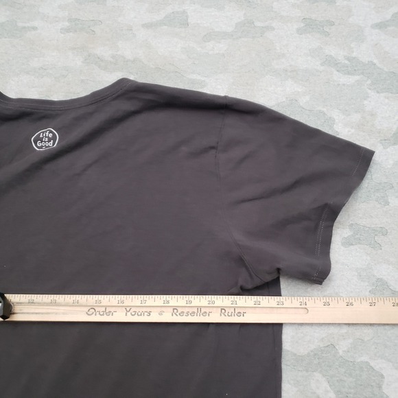 Life Is Good Top Womens 2XL Gray Classic Fit Short Sleeve Crusher Tee Sail Boat - Picture 8 of 10